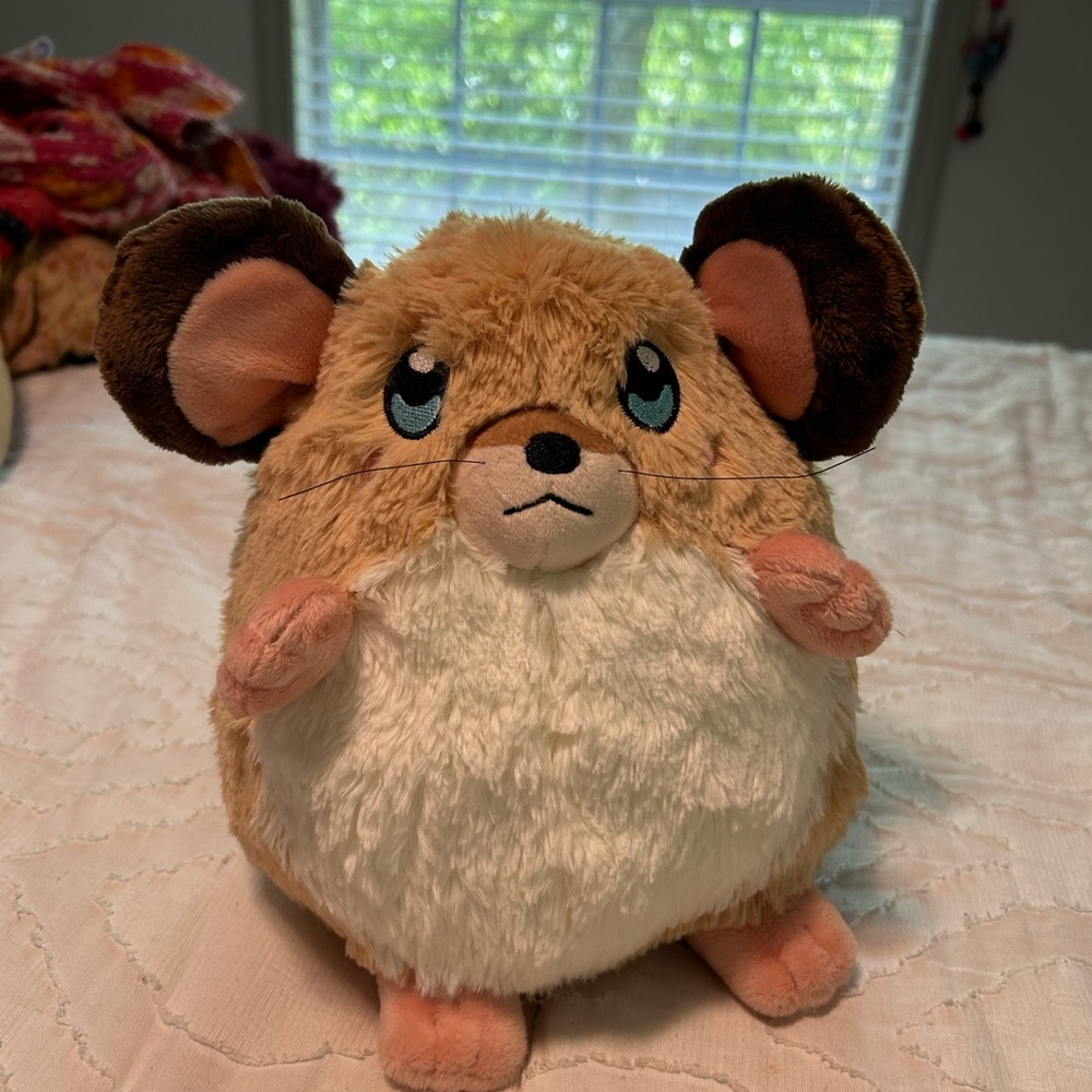 Squishable Adorable Plush Hamster Toy - Brown and White